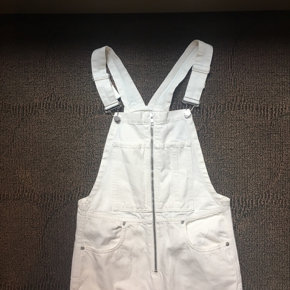 ZARA - Zip front overalls pantsuit White, XS - Picture 4 of 5